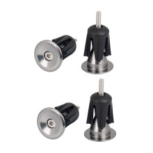 2 Paar Fahrradlenkergriffe aus Aluminiumlegierung, CNC-gefräst, mit Lock-On-Stopfen, Griffkappen, Abdeckungen (Silber)