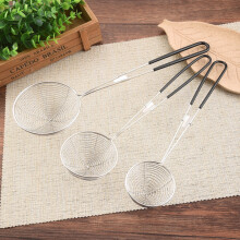 Limei1Pcs Escumadeira em forma de aranha para fritar e cozinhar - Escorredor de massa de arame de aço inoxidável com cabo longo, concha escumadeira