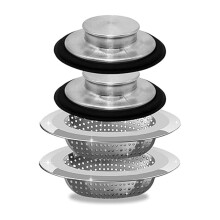 2 sets keukenafvoerstopjes, anti-spatring, afvoerfiltermandje, accessoires voor het blokkeren van water in het afvoerfiltermandje