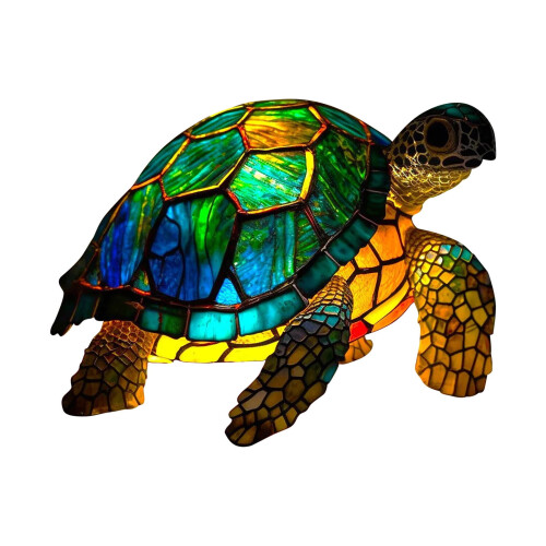 Επιτραπέζια λάμπα SDJMa Bedroom 7,10" από βιτρό Turtle 1