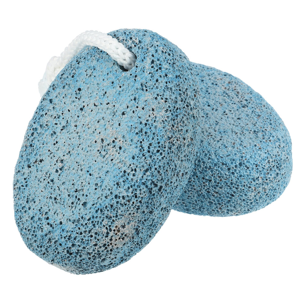 Blue 2 Pack Double Sided Pumice Stone Foot File With Coarse And Fine Grit For Smooth Feet,