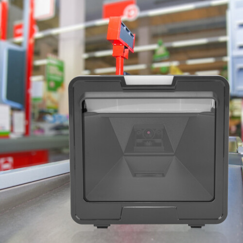 Barcode Scanner For Hands-Free Operation, Omnidirectional Scanning With 1D And 2D Barcode Capture, High-Speed Image Optics Auto-Sensing CMOS Sensor 1