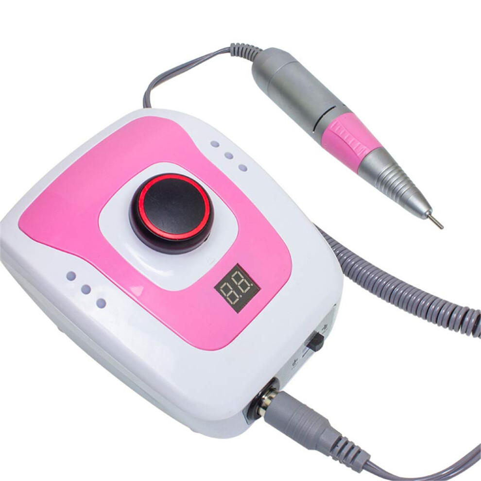 Electric Nail Drill 25000RPM Professional Nail File with Foot Pedal Low Noise Low Heat for Salon and Home