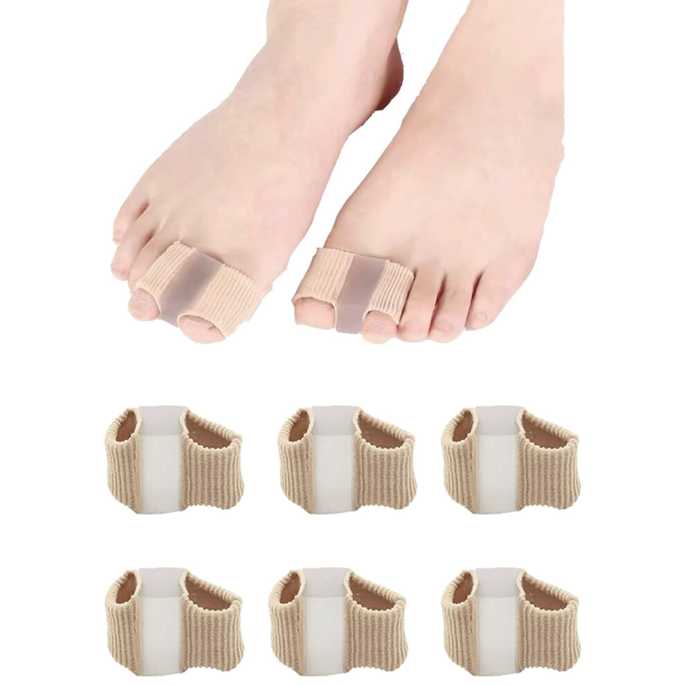 6 Pairs Gel Toe Separators Bunion Corrector for Overlapping Toes Hammer Toe Relief (12PC)