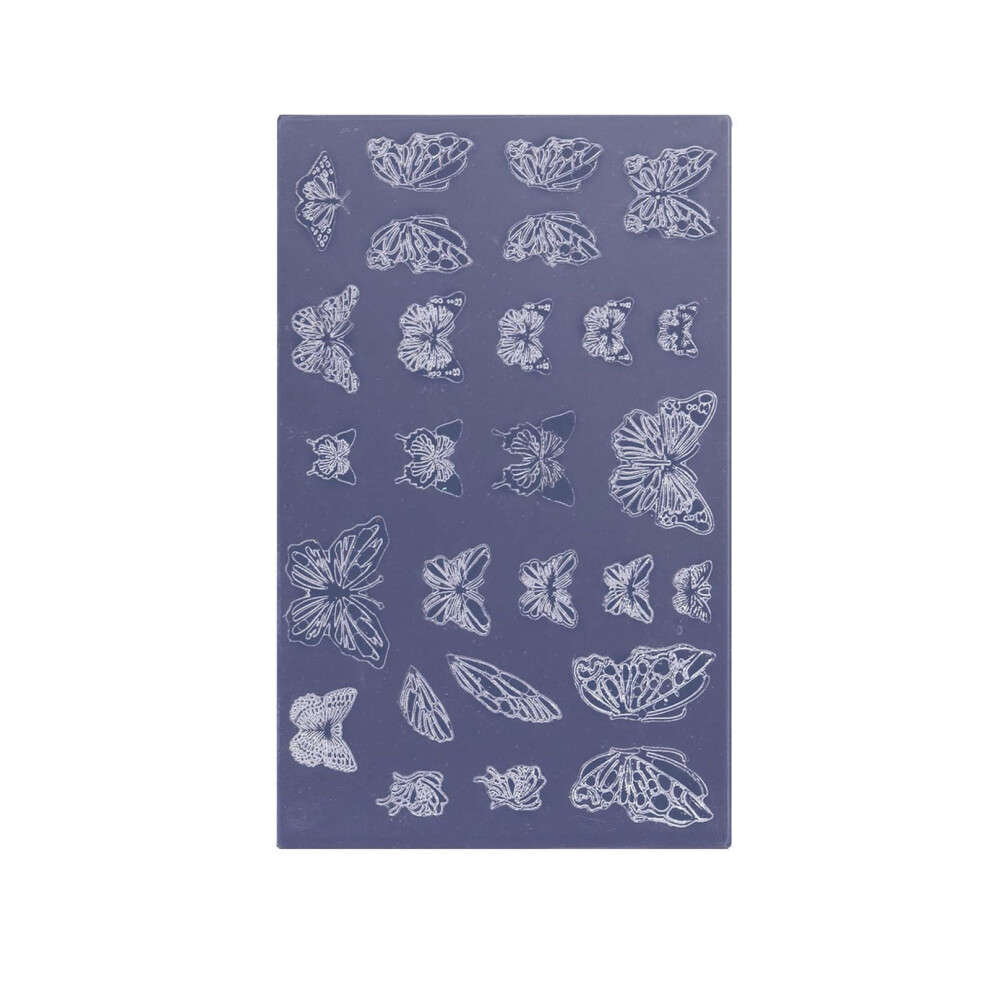3D Butterfly Nail Art Mold Clear Silicone Reusable Flexible Nonstick for Nail Decals