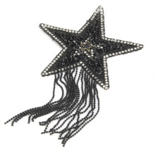 Patch-uri termoadezive cu model strălucitor de stea cu cinci colțuri, patch-uri cu stea cu stras pentru patch-uri strălucitoare de reparare a