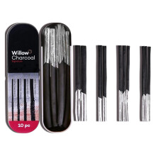 Kohlestifte Set, 10 Stück Kohlestift, 4 Verschiedenen Größen Kohlestifte, Künstlerbleistiften, Zum Zeichnen, Skizzieren Und Kunst, Ideale