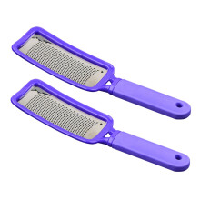 Stainless Steel Foot File Pedicure Tool Removes Calluses Fast with Comfort Grip for Home and Salon