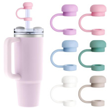 6Pcs Straw Cover Silicone Caps for Stanley Tumbler 40oz DustProof LeakProof Reusable Tips