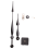 Conjunto de 2 mecanismos de relógio de quartzo de alto torque de 23 mm com ponteiros de 30 cm (12 polegadas) para peças de reparo DIY B 4