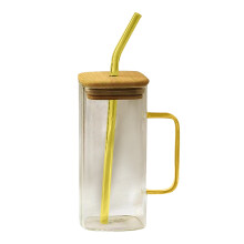 Bicchieri Joykith con coperchi e cannuccia in vetro, ideali per / / Regalo Tazza termica da 10 oz