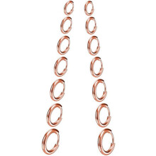 Pendientes de aro pequeños para cartílago Cterwk7Pairs316L de acero inoxidable chapados en oro de 18 quilates para mujer y hombre