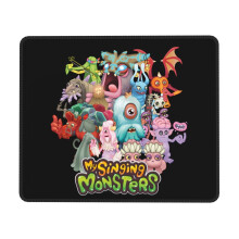 My Singing Monsters Mauspad mit Gummikante, Schreibtischunterlage, Schreibunterlage, Multicode-Gamepad für Computer und Laptops