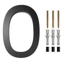 Numéros de maison flottants modernes de 15 cm (6 pouces) pour porte, noir ombré, adresse de maison, portail de garage