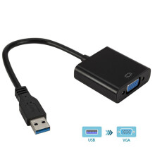 Quinlirra Back to School USB 3.0 na VGA Adapter Multi-Display Video Converter HD1080P Zewnętrzna karta graficzna