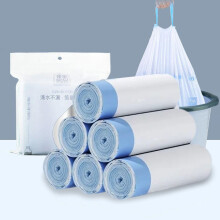Sacs poubelle Inwaysin 4 gallons à cordon, sacs poubelle extra résistants de petite taille pour salle de bain, chambre, bureau - Blanc non