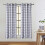 Cortinas com ilhós em xadrez búfalo preto e branco, 94 x 137 cm (37 x 54 polegadas), 2 painéis, compatíveis com estilo rústico para cozinha, 1