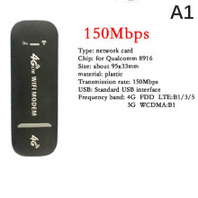 4G LTE draadloze USB-dongle voor mobiel breedband 150 Mbps modemstick zwart