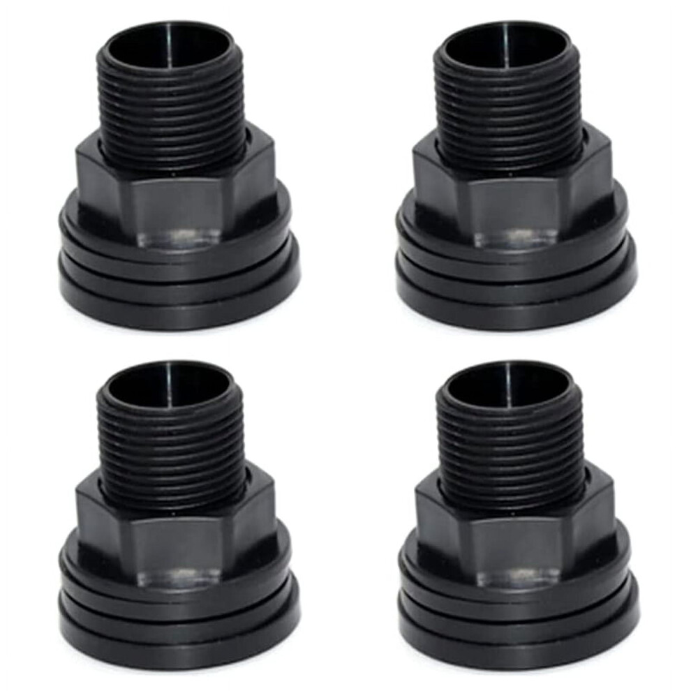 Pvc Bulkhead Fitting Double Threaded Water Tank Connector For Rain Barrels Aquariums Tanks Tubs Pools 9482828736346