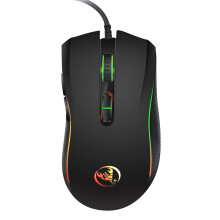 Ratón para juegos con iluminación arcoíris - Ratón con cable para eSports con cuatro niveles de ajuste de DPI - Alta resolución de 3200 dpi para