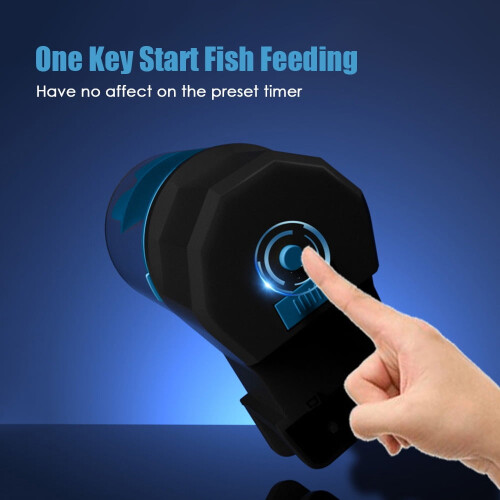 Distributore automatico di cibo per pesci da acquario con timer per le vacanze, elettrico e regolabile. 1