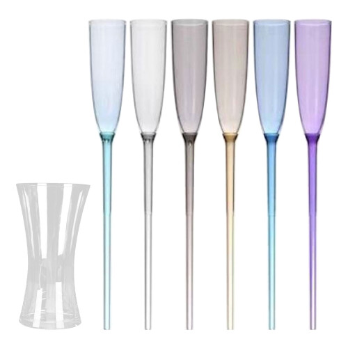 Kayannuo Back to School Clearance Beach Glass Σετ ποτηριών κοκτέιλ, ακρυλικό χρωματιστό αφρώδες 1