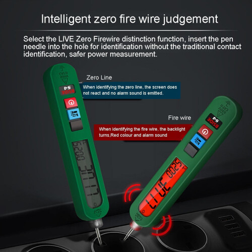 GLFILL Rechargeable Voltage Tester Non-Contact Voltage Detector Pen with Flashlight 2
