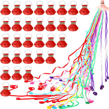10/20Pack White Streamers Poppers Wedding Decorations Paper Crackers Hand Throw Confetti Streamer for Engagement Party Supplies