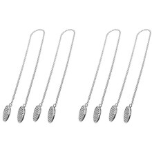 Lot de 4 porte-serviettes avec pinces et chaînette flexible, idéale pour les seniors, les adultes et les enfants.