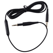 Vervangende audiokabel met microfoonvolumeregeling voor K430K450K451K452Q460K480J55J88 hoofdtelefoons, zwart