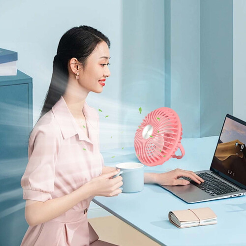Gnobogi USB Rechargeable Fan Multi function Silent Desktop Desktop Fan Hanging Small Ceiling Fan on Clearance 1