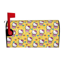 Hello Kitty Waterproof Sunscreen Mailbox Cover, Oxford Cloth with Magnetic Closure, Compatible with Most Mailboxes, Outdoor Garden Decor
