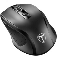 2.4G Wireless Mouse Portable Mobile Optical Mouse with USB Receiver, 5 Adjustable DPI Levels, 6 Buttons for Notebook,