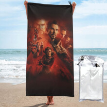 Doctor Strange -mikrokuituinen kylpypyyhe, 89 cm x 153 cm nopeasti kuivuva, hiekankestävä, ylisuuri rantapyyhe aikuisille ja lapsille, matka- ja