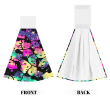 Bigjpg_8x_Art_Highest_65132233 Serviettes pour les mains avec boucle velcro, lingettes en velours corail pour la cuisine et la salle de bain
