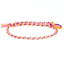 NANAHuang Boho Firetråds Farve Håndlavet Vandtæt Vævet Tråd Wrap Armbånd Simpelt Reb Knude Armbånd Venskabsarmbånd Unisex