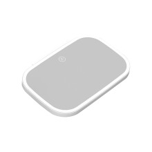 Kiplyki Draagbare Autospiegel met LED-verlichting, Touchbediening, HD Make-upspiegel voor Bestuurder en Passagier, Compatibel met Zonnescherm