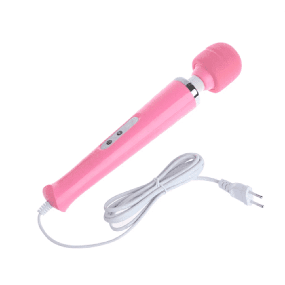 Happon Wired Handheld Electric Back Massager, 10 Pulse Settings for Muscle Pain & Sports Recovery (Pink)