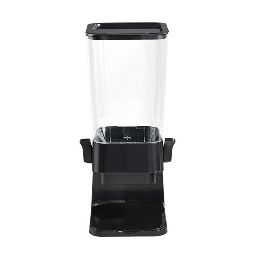 Poaug5,5L madopbevaringsdispenser til morgenmad, bordpladebeholder til tørfoder til ris, korn, snacks, havregryn - sort