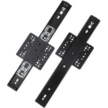 Furniture Slides Drawer Ball Bearing Track Guides TV Cabinet Rail Abs Steel Plastic 2 Pcs