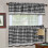 Κουρτίνες παραθύρου κουζίνας Buffalo Check Gingham Σετ 24" Tier & Valance 1