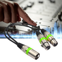Cablu audio SUSUchens 30cm, transmisie echilibrată anti-înfășurare, aliaj de zinc, 2 în 1, XLR mascul la XLR feminin, cablu prelungitor audio
