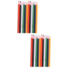 24 bolígrafos despegables para sastrería, marcadores fáciles de quitar, lápices de grasa de colores para tela, metal, madera y cuero (colores