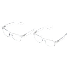 2 paires de lunettes de lecture transparentes de luxe, couleur néon - Lunettes de lecture confortables, élégantes et simples avec grossissement