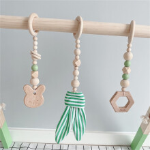Kiplyki Ginásio de Madeira para Bebê - Brinquedos Suspensos, Estrutura de Madeira para Bebê, Decoração com Barra Suspensa para Meninos e