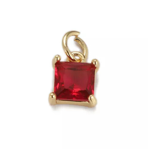 RSAMD Χαριτωμένο τετράγωνο μενταγιόν Rhinestone Boho Charm για κοσμήματα κολιέ-βραχιόλι-2