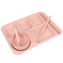 Pratos Eteeauty com compartimentos, bandejas divididas, separação de alimentos, controle de porções, plástico, seção infantil, palha, trigo,