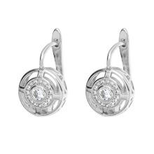 Pendientes de boda antiguos para joyería de mujer y circonita redonda con pendientes de cobre incrustados, paquete de pendientes para mujer