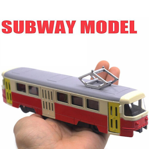 Κλασικά παιχνίδια μουσικής Diecast με τρένο και τραμ για παιδιά, μπλε και γκρι 2
