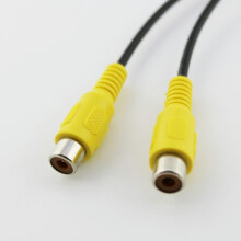 FOR10pcs Yellow Phono RCA Female to Female Audio Video Extension Cable60cm/2ft